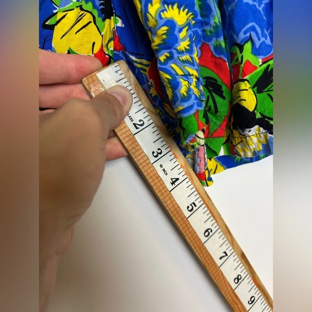 Vtg Jams World Colorful Floral Shorts Tropical Summer Beach Vacation Size S